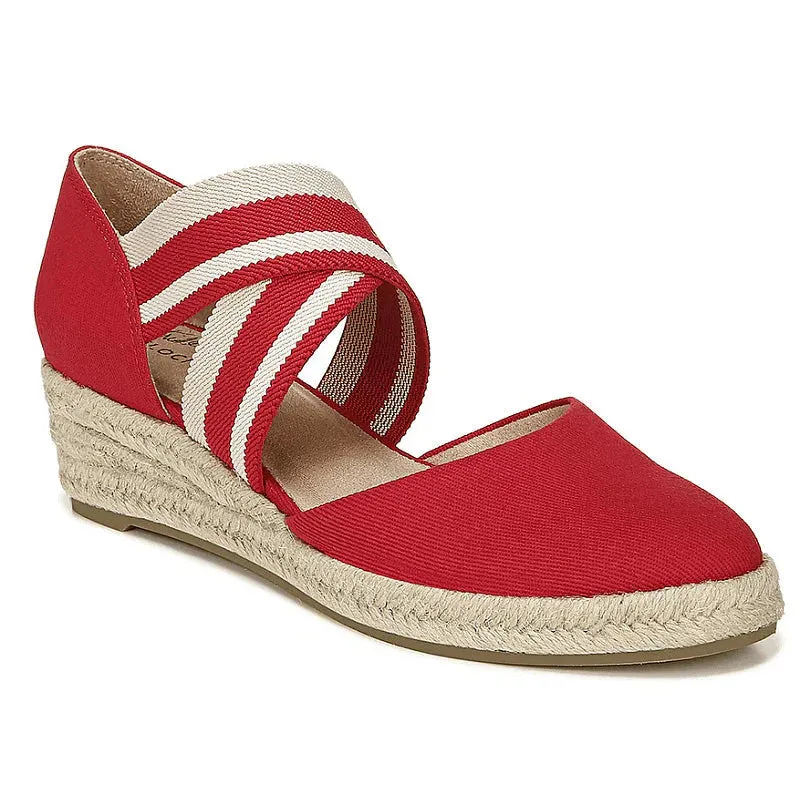 Brenda – Stijlvolle, ademende canvas wedgeschoenen