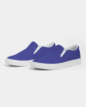 Bright Blue Slip-On Canvas Sneakers | Women's | Bright Pure Blue | C100M100Y0K0