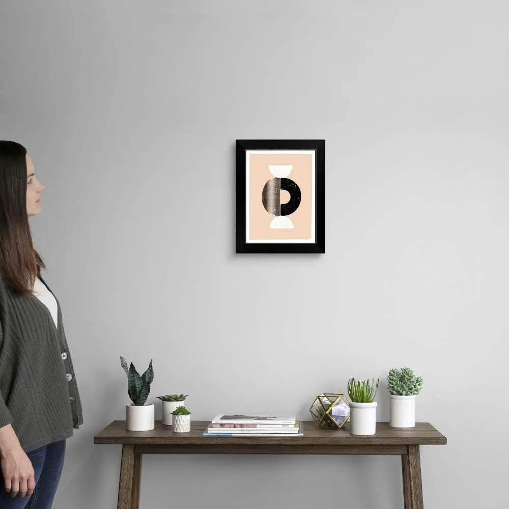CANVAS ON DEMAND RetroGeo - Candy Black Framed Art Print, Artwork