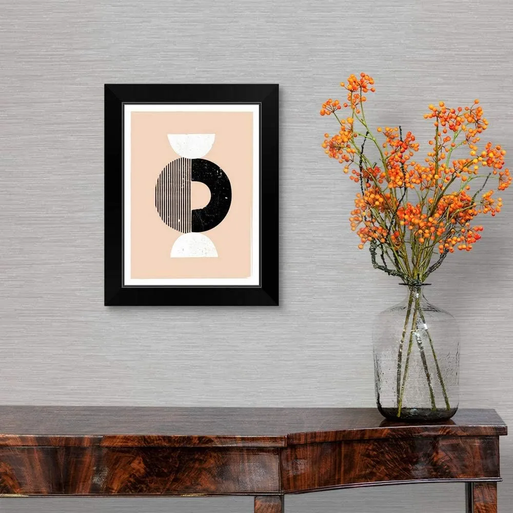 CANVAS ON DEMAND RetroGeo - Candy Black Framed Art Print, Artwork