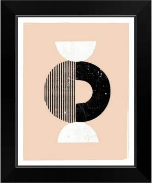 CANVAS ON DEMAND RetroGeo - Candy Black Framed Art Print, Artwork
