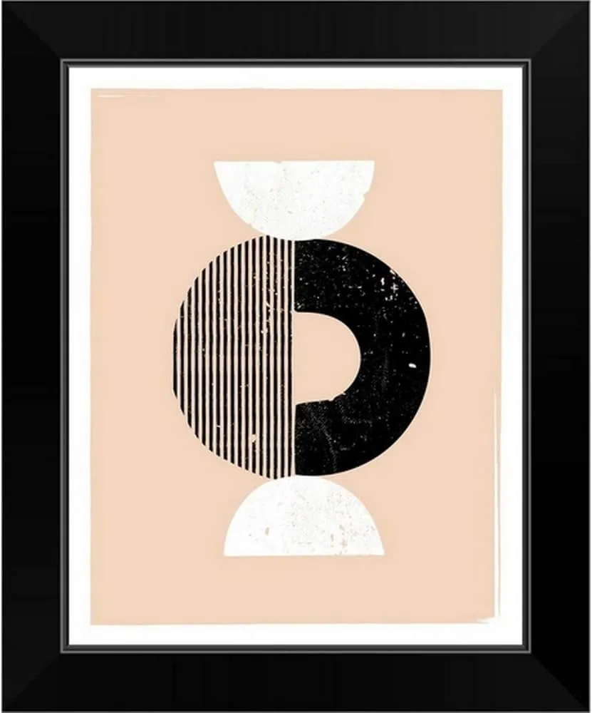 CANVAS ON DEMAND RetroGeo - Candy Black Framed Art Print, Artwork