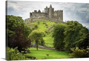 CANVAS ON DEMAND Rock of Cashel; Cashel County Tipperary Ireland Canvas Wall Art Print by Patrick Swan, Home Decor, Horse, Equine Artwork, 18" x12in
