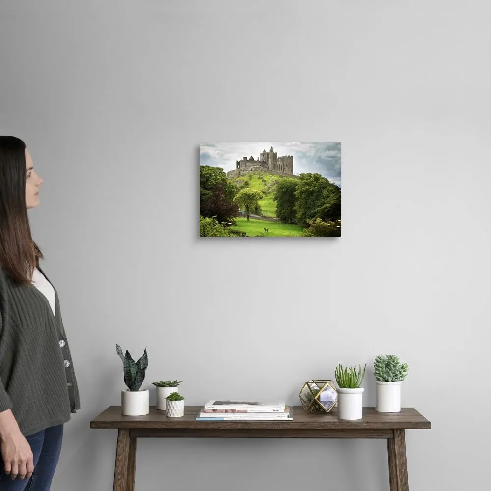 CANVAS ON DEMAND Rock of Cashel; Cashel County Tipperary Ireland Canvas Wall Art Print by Patrick Swan, Home Decor, Horse, Equine Artwork, 18" x12in