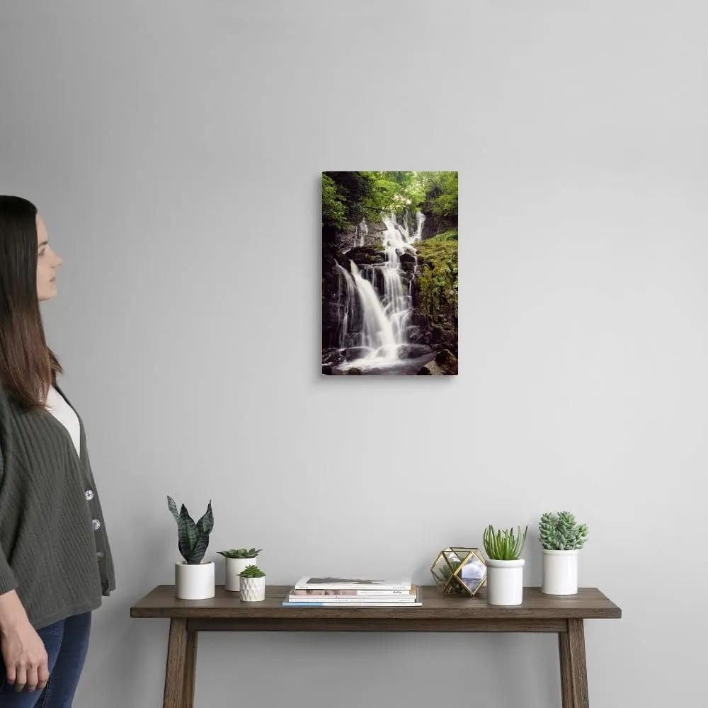 CANVAS ON DEMAND Torc Waterfall, Killarney, County Kerry, Ireland Canvas Wall Art Print by the Irish Image Collection, Home Decor, Nature Artwork, 12" x18in