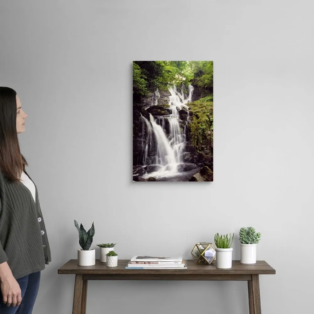 CANVAS ON DEMAND Torc Waterfall, Killarney, County Kerry, Ireland Canvas Wall Art Print by the Irish Image Collection, Home Decor, Nature Artwork, 16" x24in