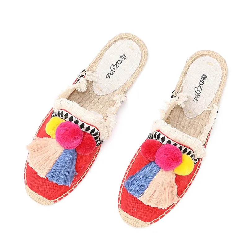 Canvas Rubber Spring/autumn Mules Unicornio Terlik Tienda Soludos Espadrilles For Flat Sandals