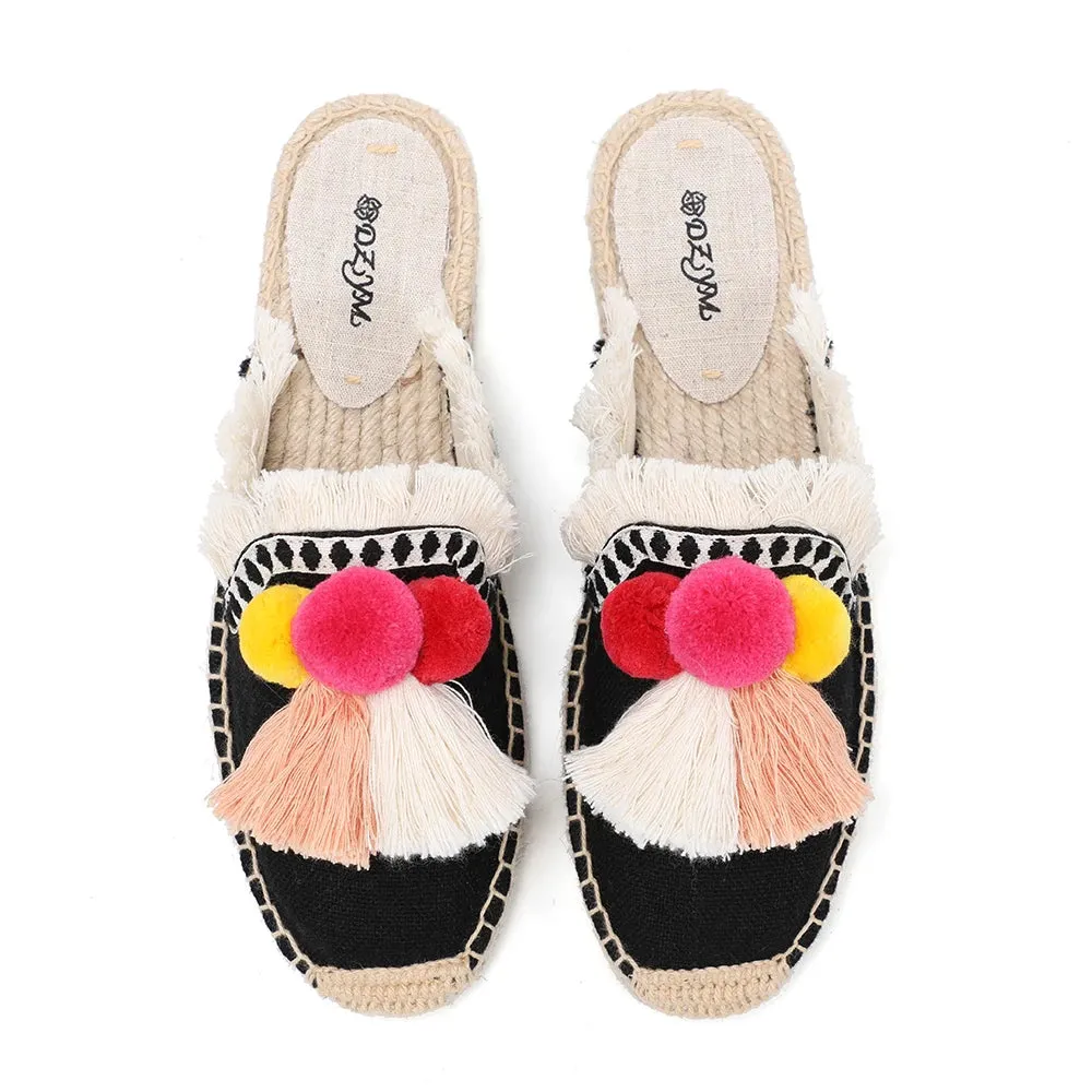 Canvas Rubber Spring/autumn Mules Unicornio Terlik Tienda Soludos Espadrilles For Flat Sandals