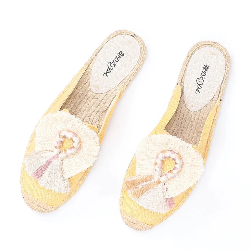 Canvas Rubber Spring/autumn Mules Unicornio Terlik Tienda Soludos Espadrilles For Flat Sandals