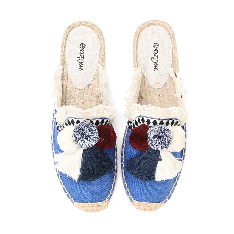 Canvas Rubber Spring/autumn Mules Unicornio Terlik Tienda Soludos Espadrilles For Flat Sandals