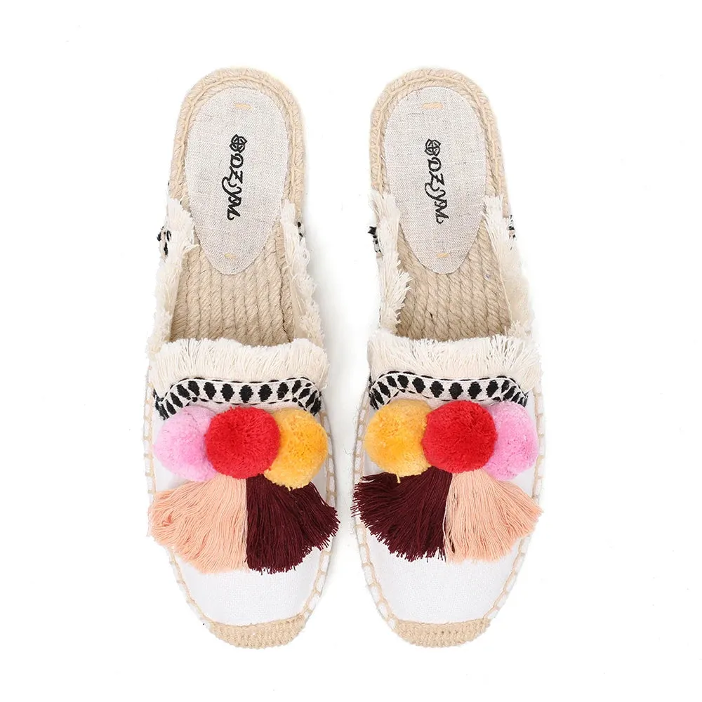 Canvas Rubber Spring/autumn Mules Unicornio Terlik Tienda Soludos Espadrilles For Flat Sandals