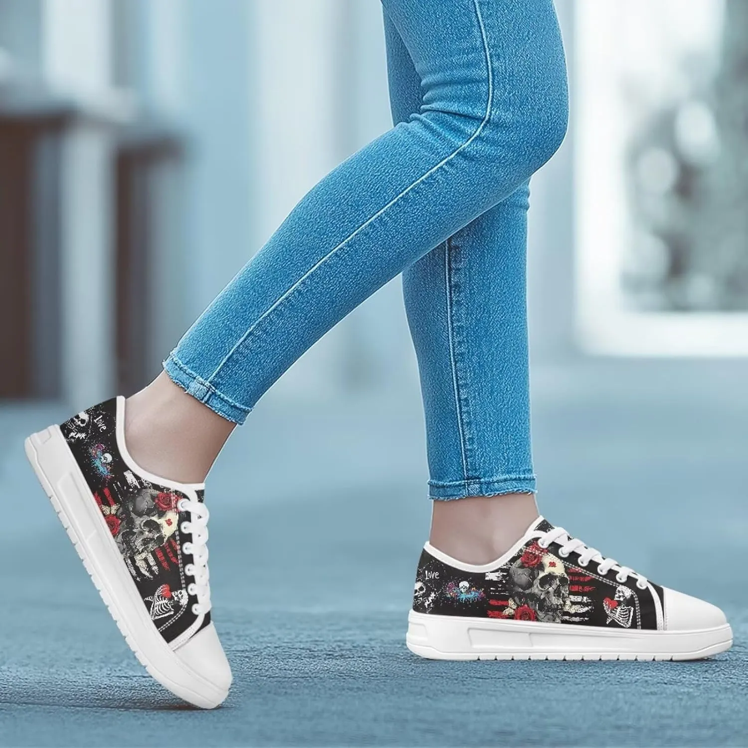Canvas Shoes for Women Classic Mesh Breathable Lightweight Non-Slip Sneakers Slip On Tennis Walking Shoes US 5.5-13.5