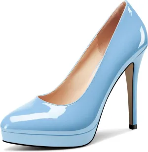 Castamere Womens High Heels Platform Pumps Slip-on Stilettos 12CM Heel Office Dress Shoes