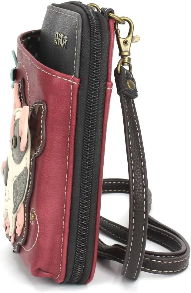 CHALA Wallet Crossbody Cell Phone Purse - Women Faux Leather Multicolor Handbag with Adjustable Strap