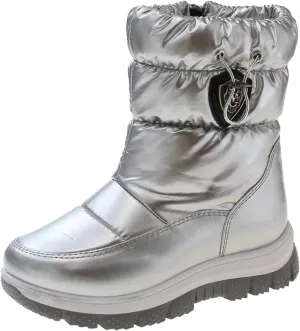Childrens Thick Snow Boots Kids Fashion Outdoor Ski Shoes Winter 𝐖aterproof Comfy Warm Leather Flat Booties Ankle