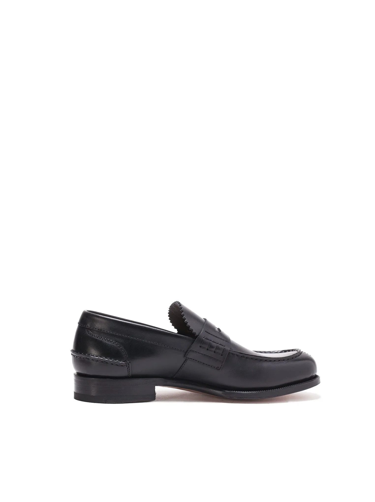 Classic Leather Penny Loafers - Black