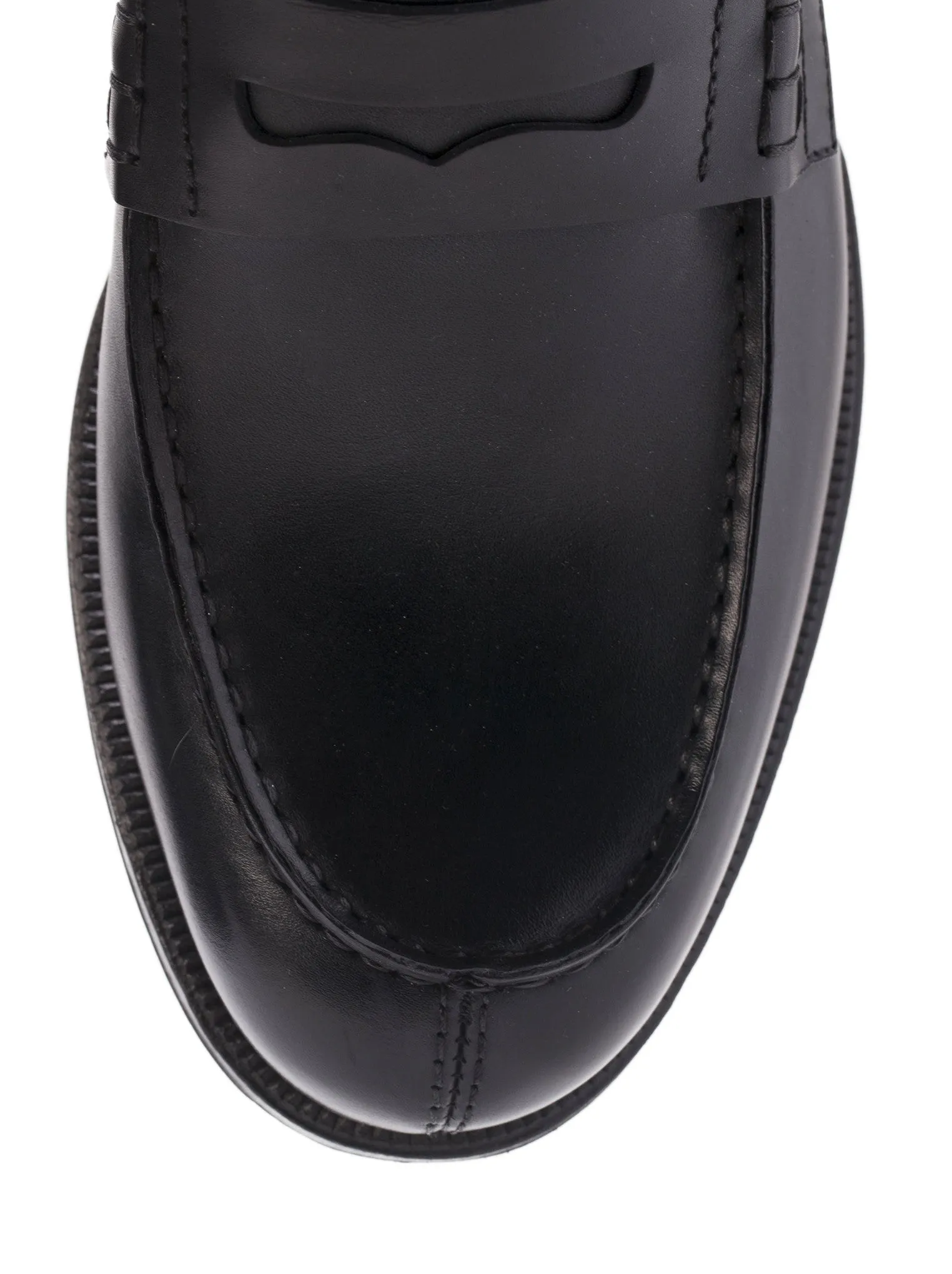 Classic Leather Penny Loafers - Black