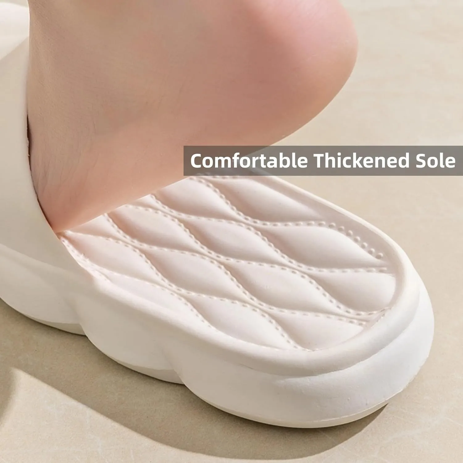 Cloud Slippers For Women and Men Comfort Lightweight Soft Pillow Slippers Bathroom Shower Cloud Slides Open Toe Platform Slide Sandals for Indoor Outdoor Shoes Beach Sandals Summer Shoes