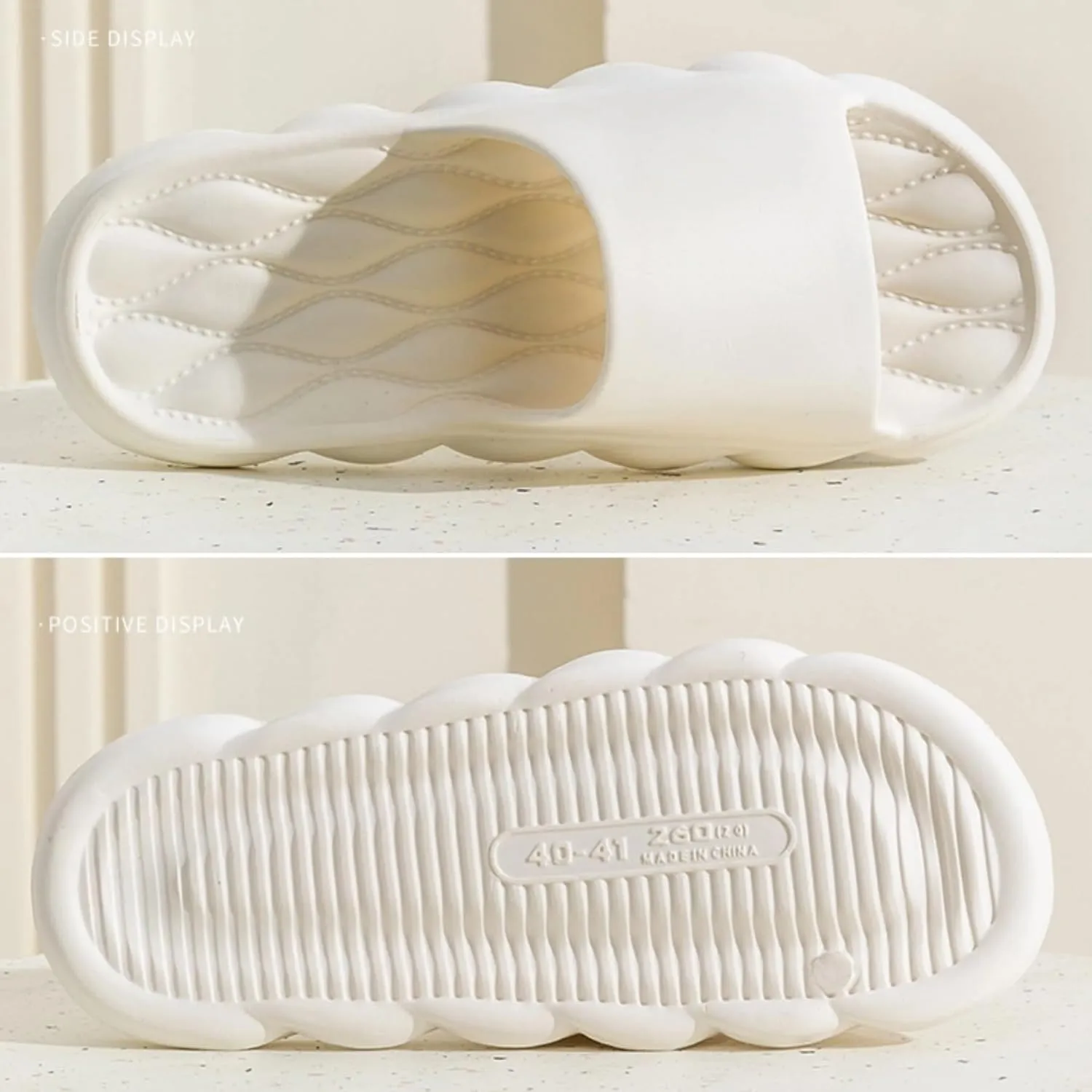 Cloud Slippers For Women and Men Comfort Lightweight Soft Pillow Slippers Bathroom Shower Cloud Slides Open Toe Platform Slide Sandals for Indoor Outdoor Shoes Beach Sandals Summer Shoes