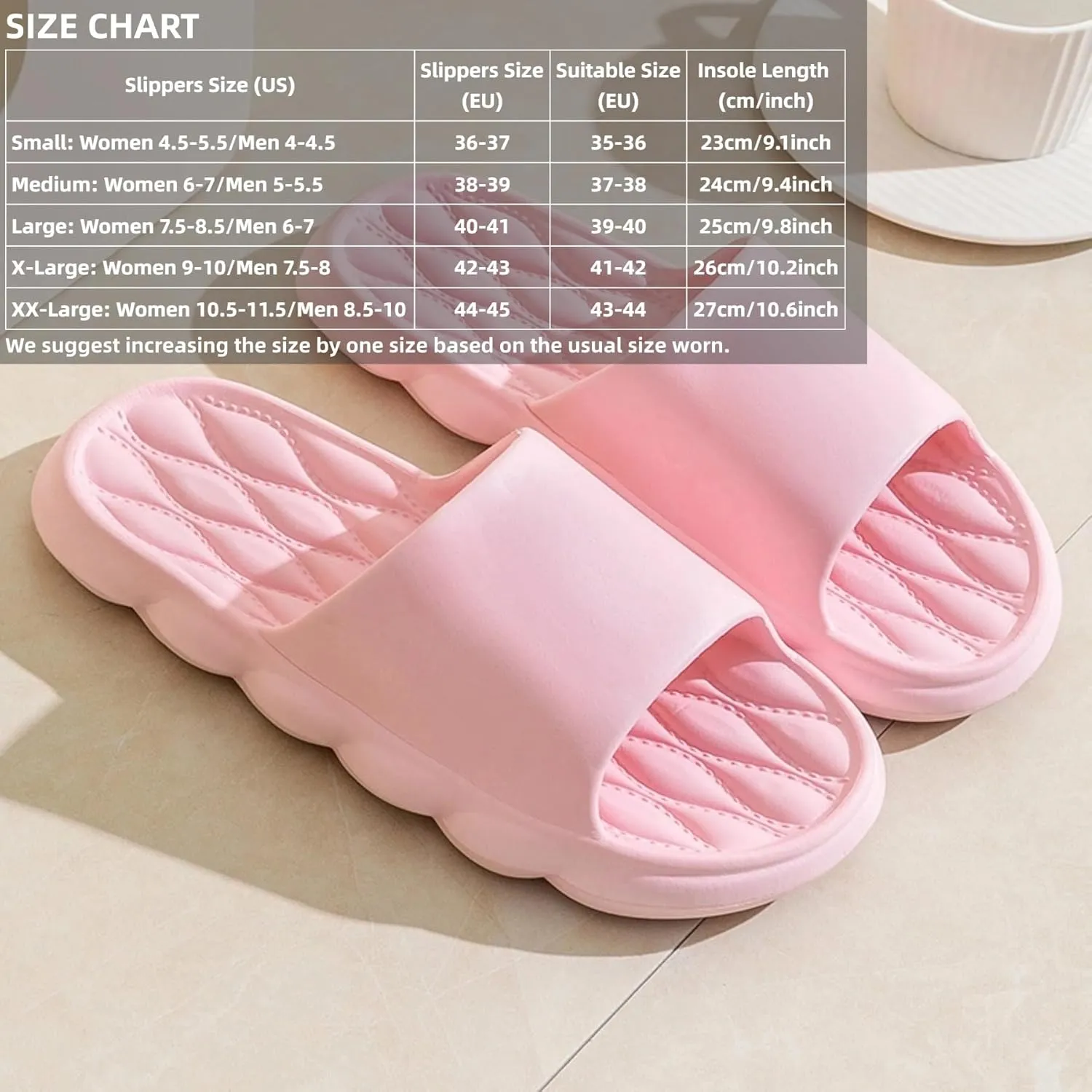 Cloud Slippers For Women and Men Comfort Lightweight Soft Pillow Slippers Bathroom Shower Cloud Slides Open Toe Platform Slide Sandals for Indoor Outdoor Shoes Beach Sandals Summer Shoes
