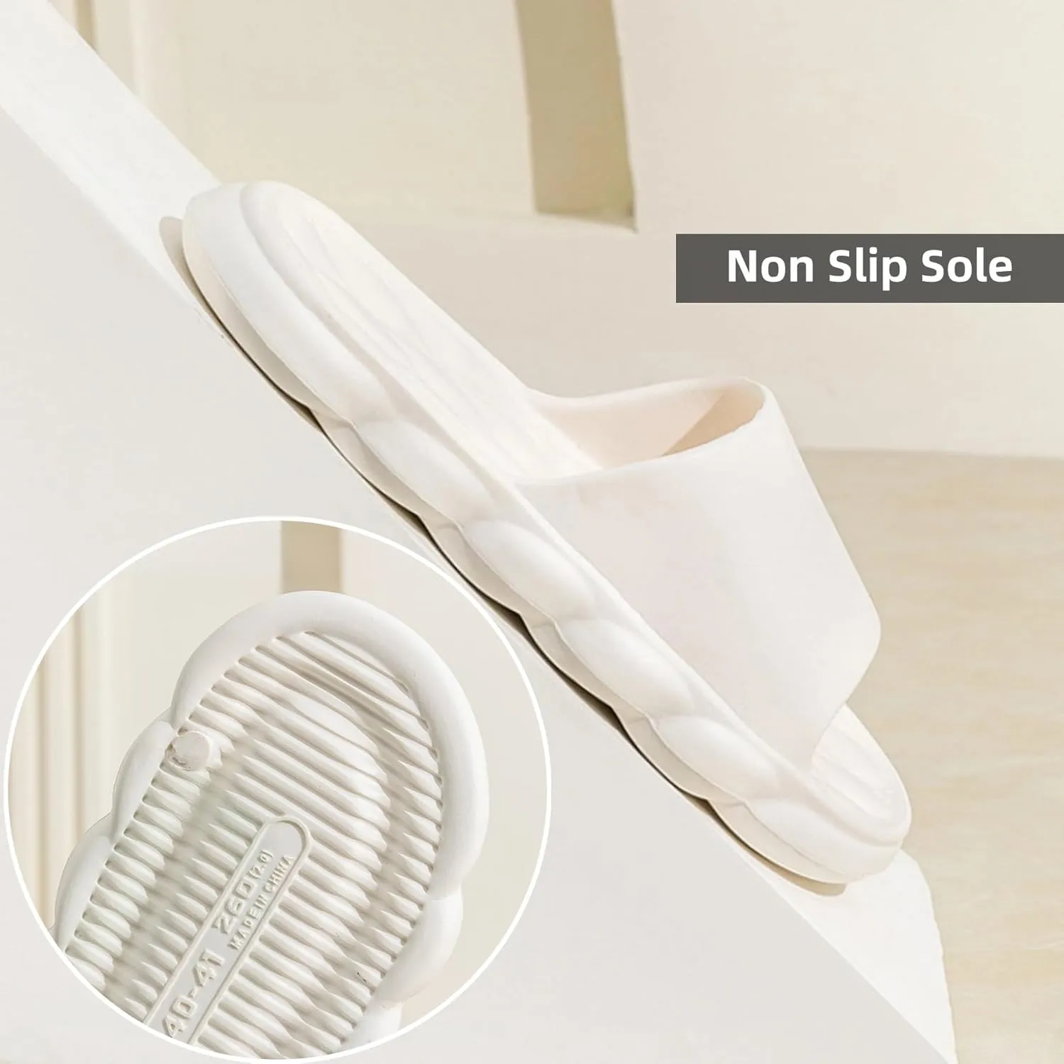 Cloud Slippers For Women and Men Comfort Lightweight Soft Pillow Slippers Bathroom Shower Cloud Slides Open Toe Platform Slide Sandals for Indoor Outdoor Shoes Beach Sandals Summer Shoes