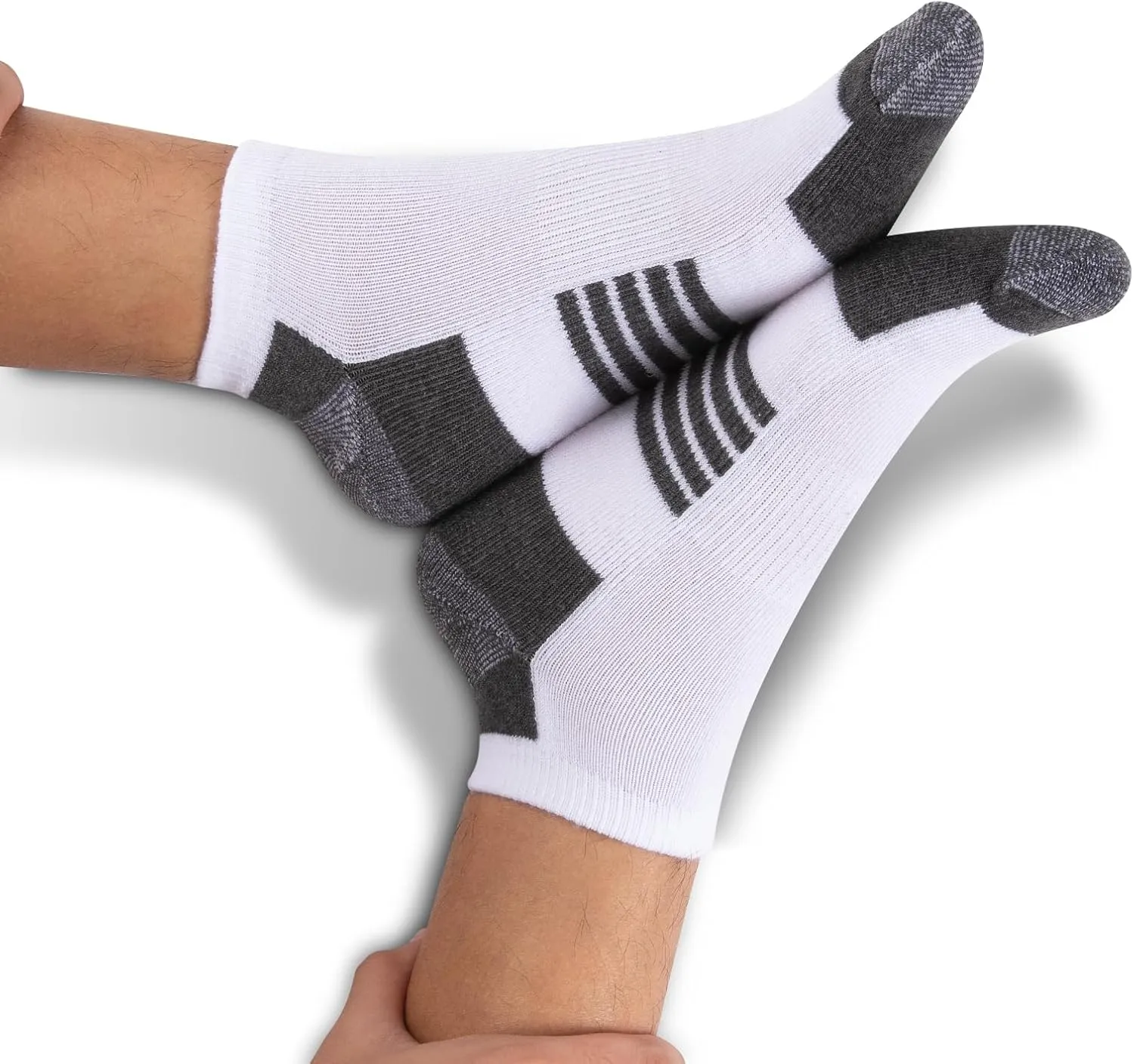 COOVAN 10 Pairs Mens Ankle Socks Men 10 Pack Low Cut Comfort Cushion Casual Socks