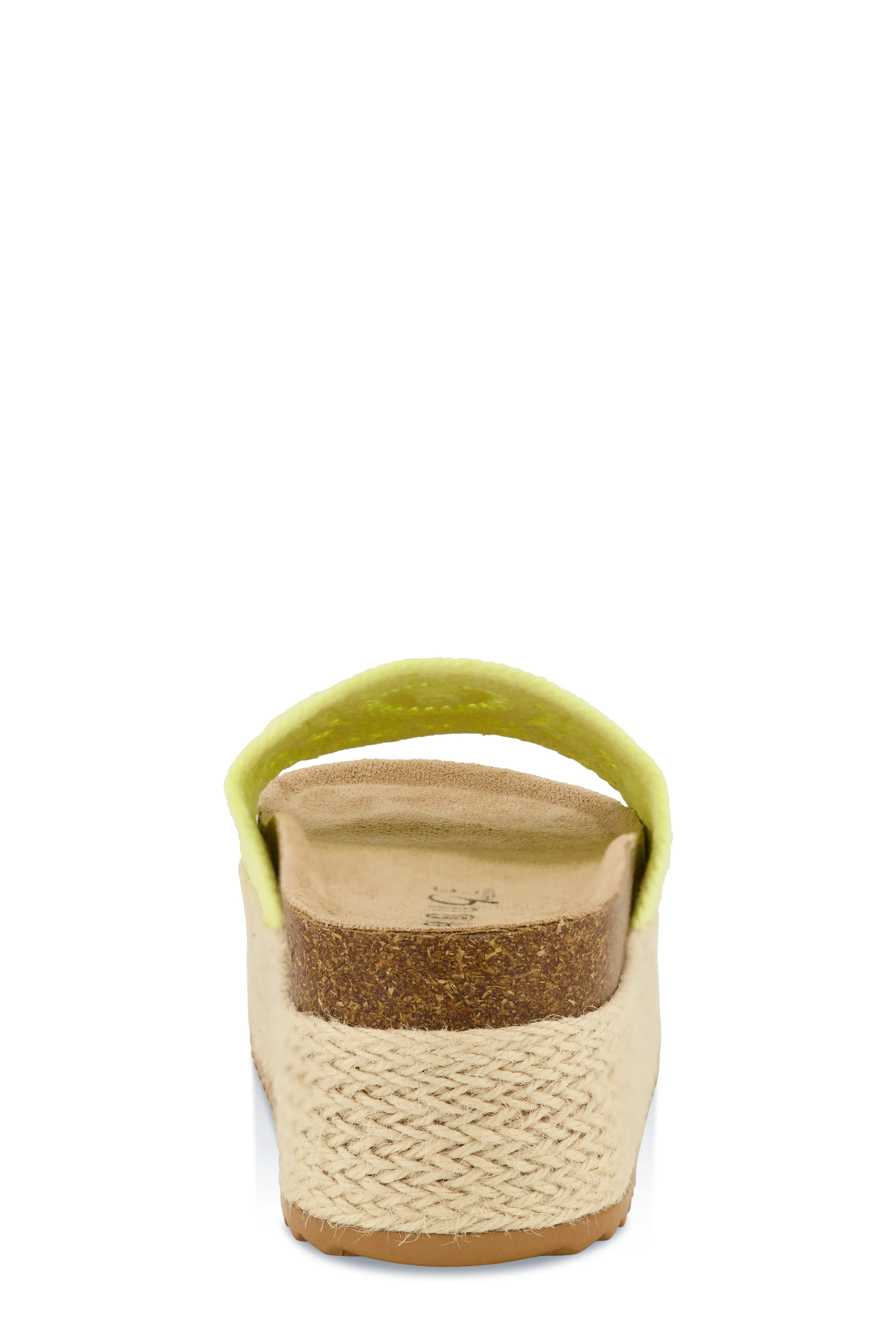Crochet Band Platform Slide Sandals