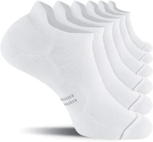 CS CELERSPORT 6 Pack Men's Running Ankle Socks with Cushion, Low Cut Athletic Sport Tab Socks