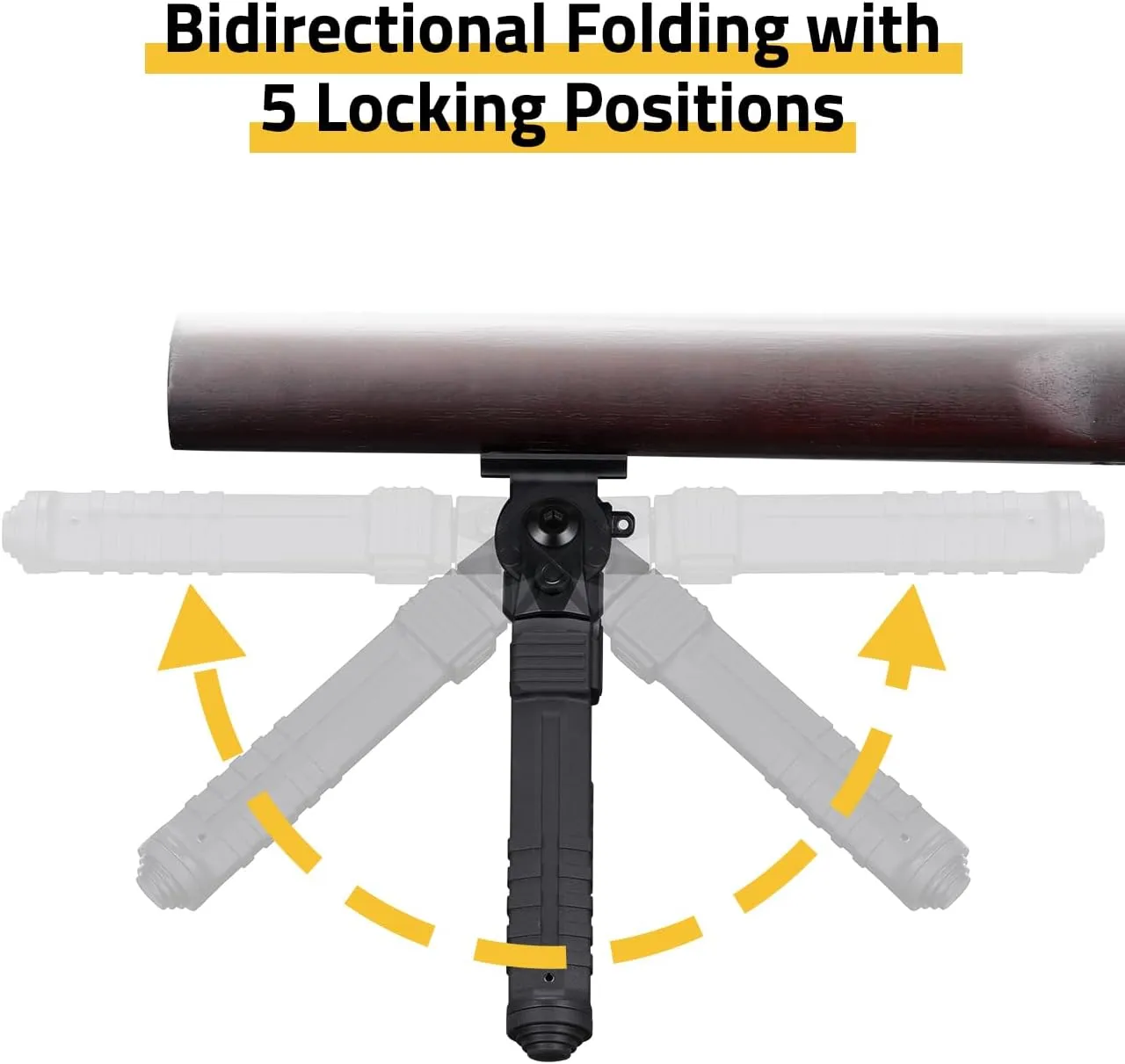 CVLIFE Tactical Rifle Bipod for Rifle Designed to Mount to Sling Swivel Stud, Made of Aluminum and High-Strength Polymer with Adjustable Height and Angle, Solid and Stable for Hunting and Shooting