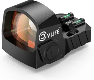 CVLIFE WolfCovert Motion Awake Red Dot Sight,Compatible with RMS/RMSC 3MOA Red Dot Open Reflex Sight Compact Shockproof IPX6 Waterproof, with Adapter Plate for MOS 21mm Picatinny Base