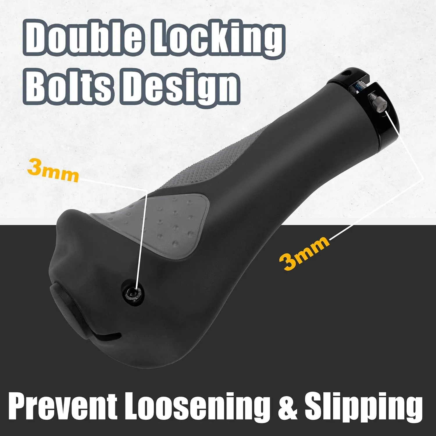 CyclingDeal Mountain Bike Grips Bicycle Handlebar Grips - Ergonomic Bike Grips Anti-Slip Design for MTB Grips - Soft Gel Bike Handlebar Grips - Quality Bike Handle Grips