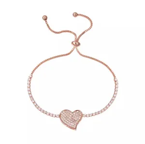 Daria Rose Gold Heart Bracelet