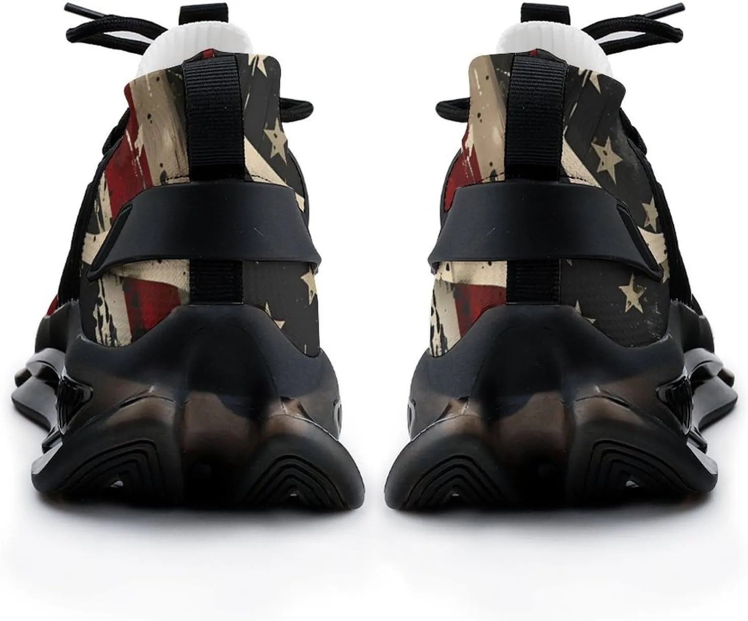 Deer Hunting American Camouflage U.S. Flag Men's Tennis Shoes Fashion Athletic Sneakers for Sport Walking Running Workout