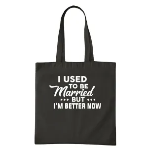 Divorcees Break Up Gift for Moving On Navy Black Multicolor Canvas Tote Bag