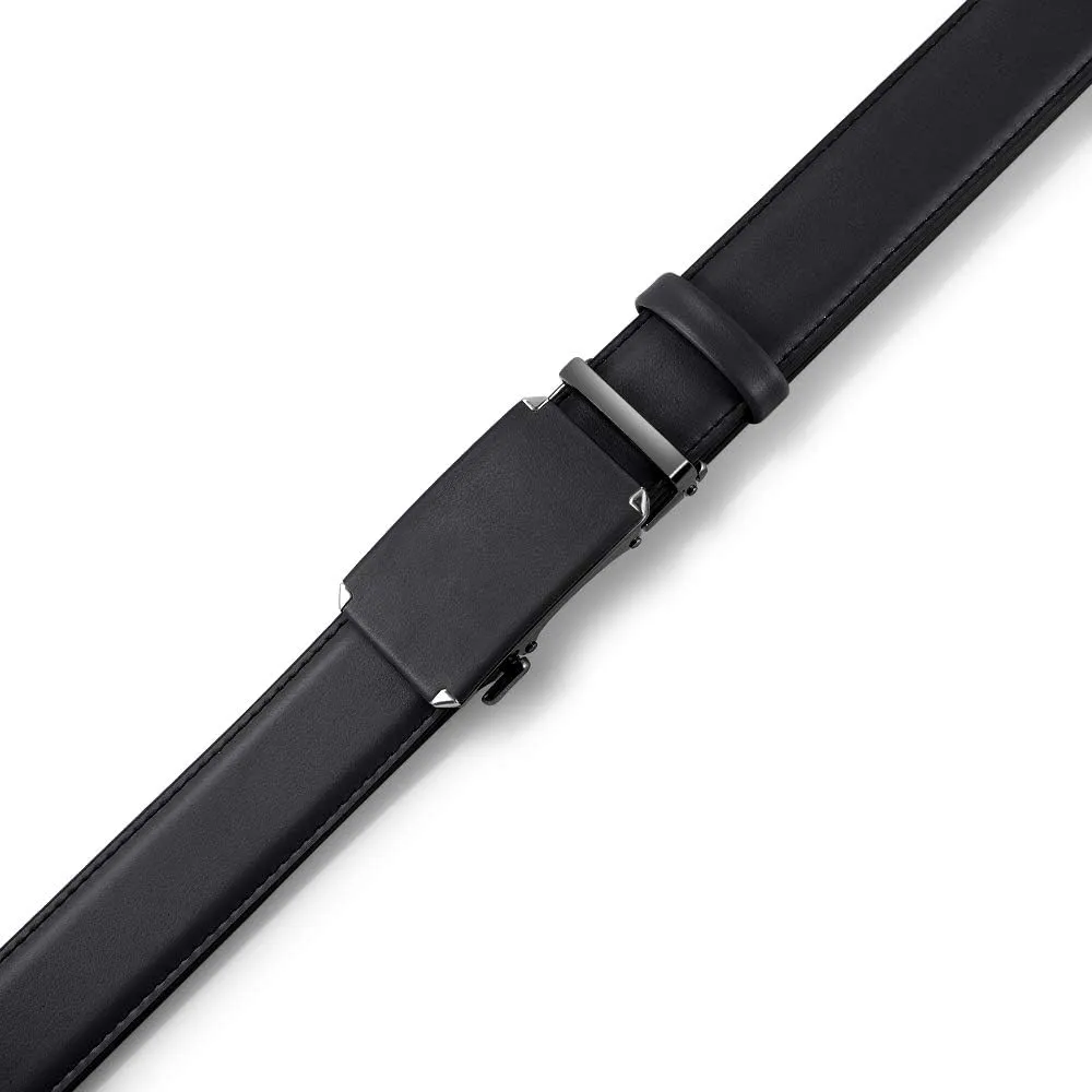 DOOPAI Belt Men, Ratchet Belt Dress Adjustable 1 3/8" Genuine Leather Designer Belt, Size Length Can be Cut, with Gift Box