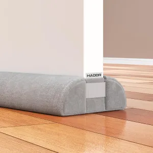 Door Draft Stopper for Bottom of Door, 36 Inch Under Draft Air Noise Light Blocker 30"- 36" Double Side Triangle Soundproof Sweep Filler Seal Gap up to 1.7" for Patio Sliding Door Guard, Grey