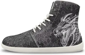 Dragon Print Men's Running Shoe Slip On High Tops Walking Sneakers Gym Tennis Athletic Shoes