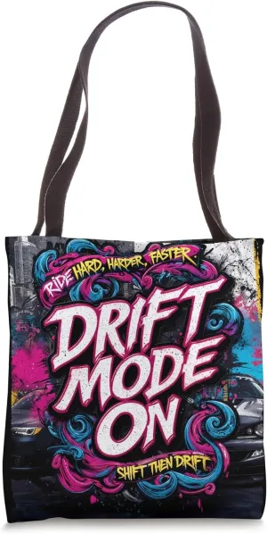 Drift Mode On Drifting Cars Men Auto Racing Mechanic Drift Tote Bag