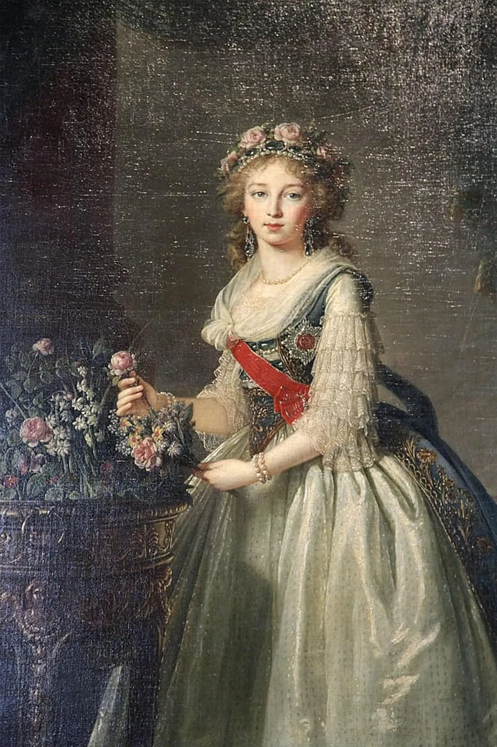 DTVWHQOHR Oil Painting Prints on Canvas Wall Art Pictures Portrait of the Grand Duchess Elizabeth Alexeyevna' by Elisabeth Louise Vigee Lebrun Artwork Poster for Home Decor 60x90cm