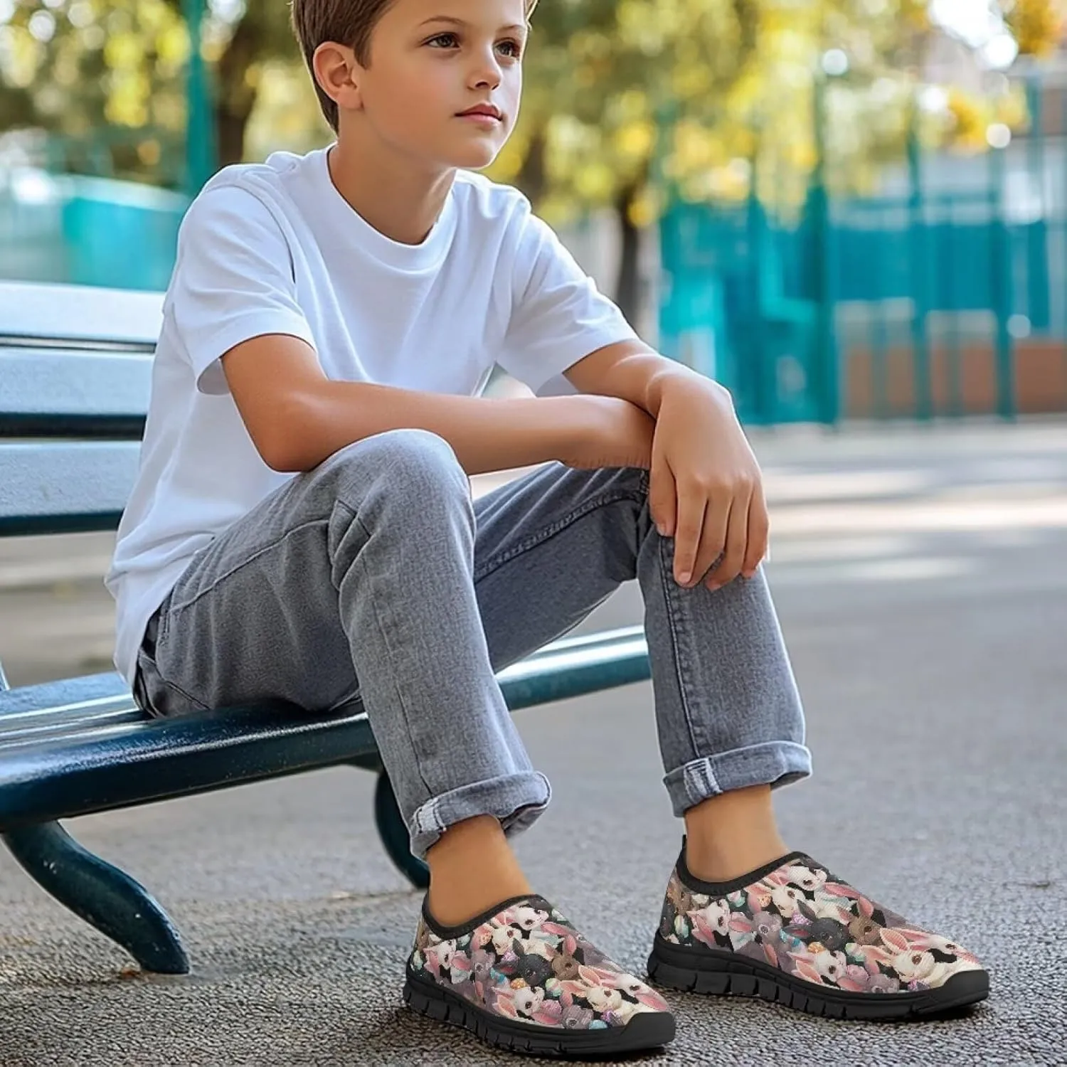 Easter Shoes for Girls Holiday Casual Shoes Trendy Kids Slip On Sneakers