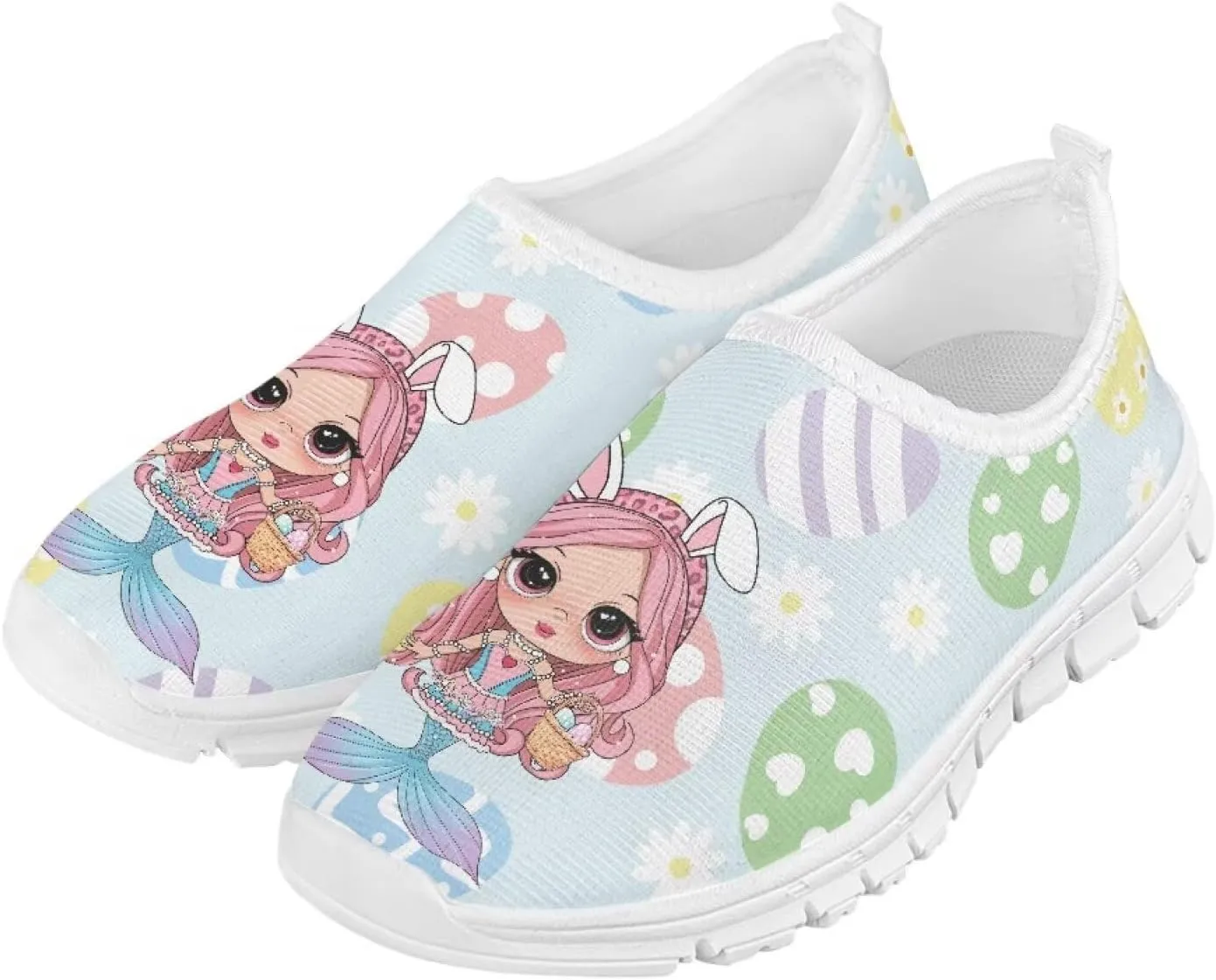 Eater Shoes for Girls Slip On Sneakers Kids Running Shoes Travel Shoes