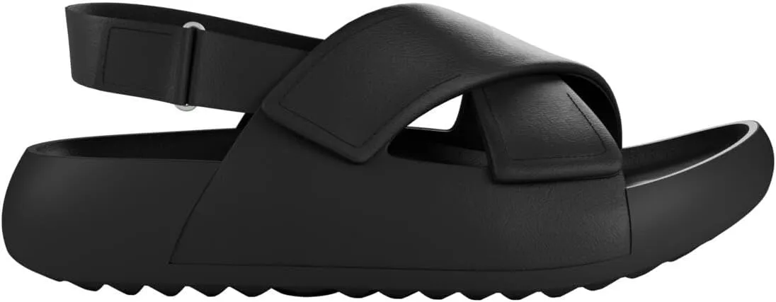 ECCO Women's Cozmo Platform Cross Band Slide Sandal