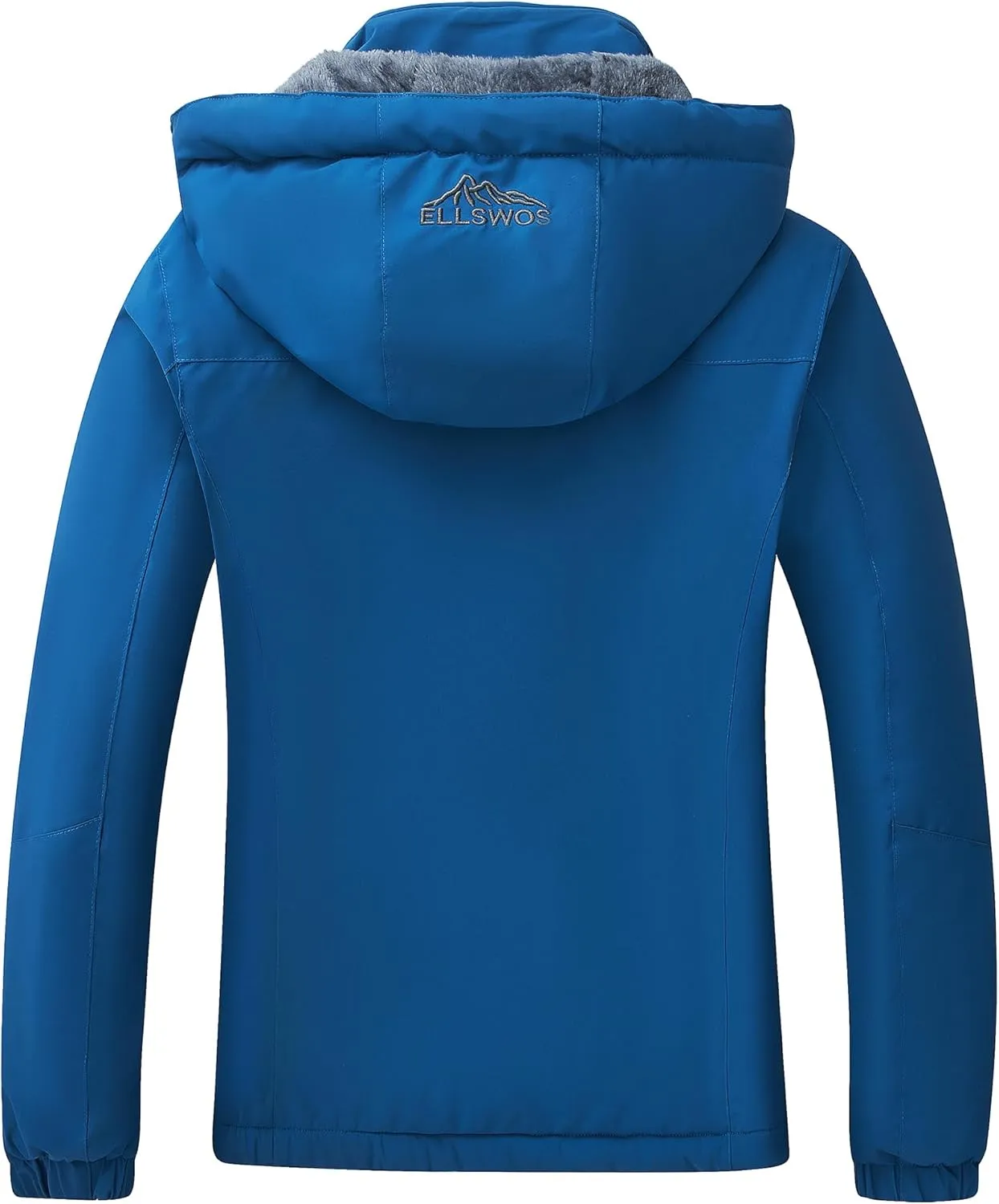 ELLSWOS Womens Winter Coats Waterproof Ski Jacket Warm Snow Jackets Windproof Windbreaker Hooded Raincoat
