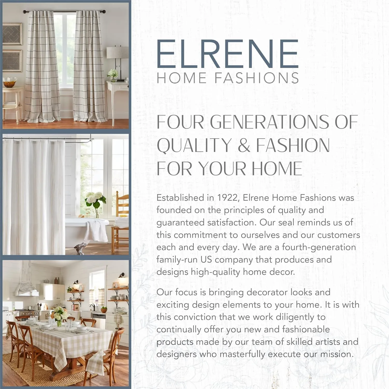 Elrene Home Fashions Highland Stripe Indoor/Outdoor Curtain Panel, 50 inches X 95 inches, Navy
