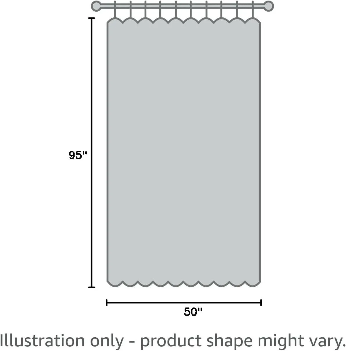 Elrene Home Fashions Highland Stripe Indoor/Outdoor Curtain Panel, 50 inches X 95 inches, Navy