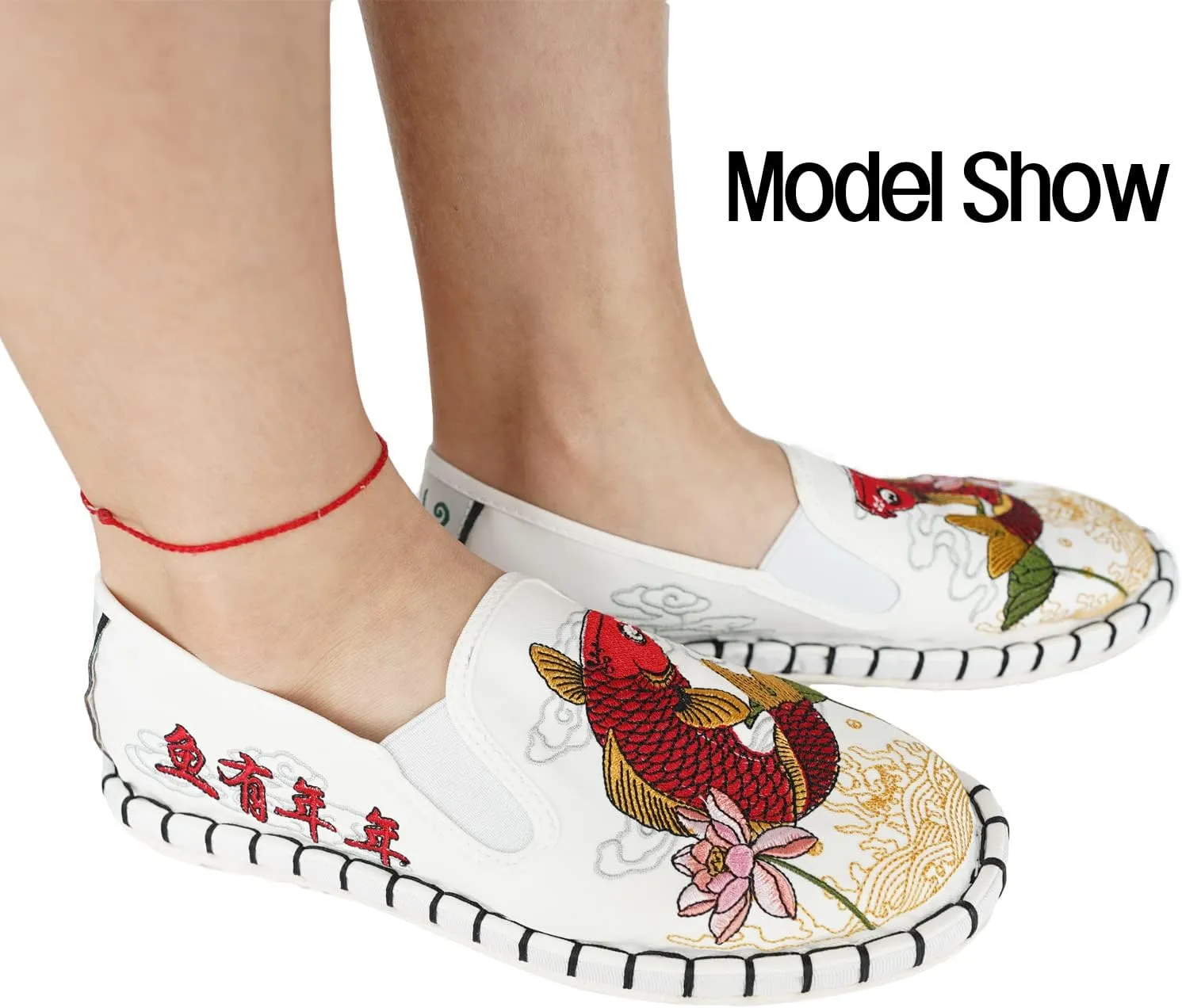 Embroidered Tai Chi Kung Fu Shoes, 12 Styles, Unisex Canvas Martial Arts Flats, Traditional Chinese Slip-On Sneakers with Non-Slip Sole for Men and Women
