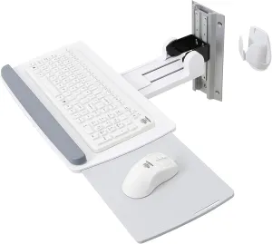 Ergotron – Neo-Flex Keyboard Wall Mount, Adjustable Keyboard Tray – White