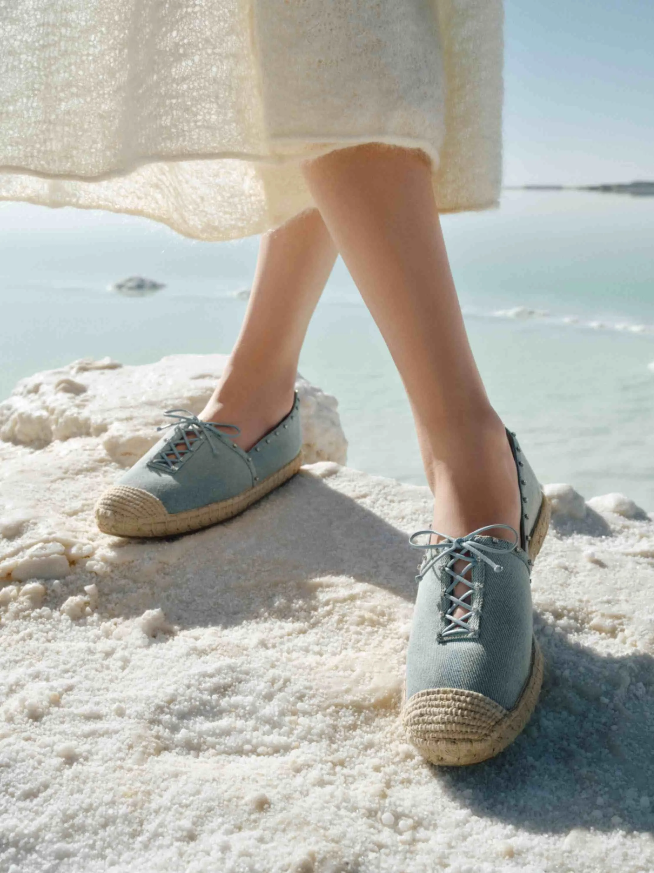Espadrille - Diva Denim Espadrille Slip-On Loafers 9UA69