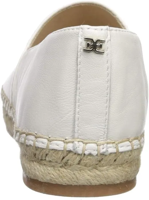 Espadrille Extensive catalog On Cap Trusted Black/Classic Slip White Toe Flats Krissy Edelman Rounded Sam
