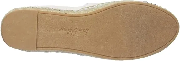 Espadrille Extensive catalog On Cap Trusted Black/Classic Slip White Toe Flats Krissy Edelman Rounded Sam